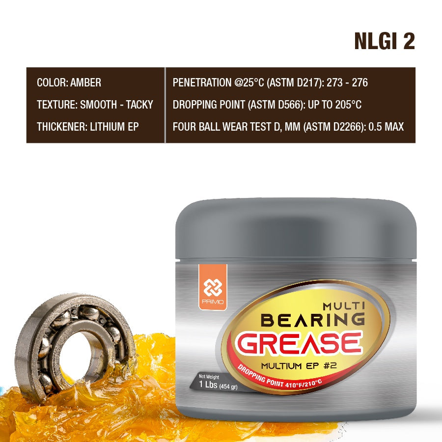 Multium Ep#2 - Gemuk Lithium Multiguna Tekanan Ekstrem (NLGI 2) 227gr, Warna Transparan