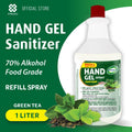 Cairan Pembersih Tangan Gel Tipis Greentea 1L Isi Ulang - antiseptik pembersih tangan tanpa bilas