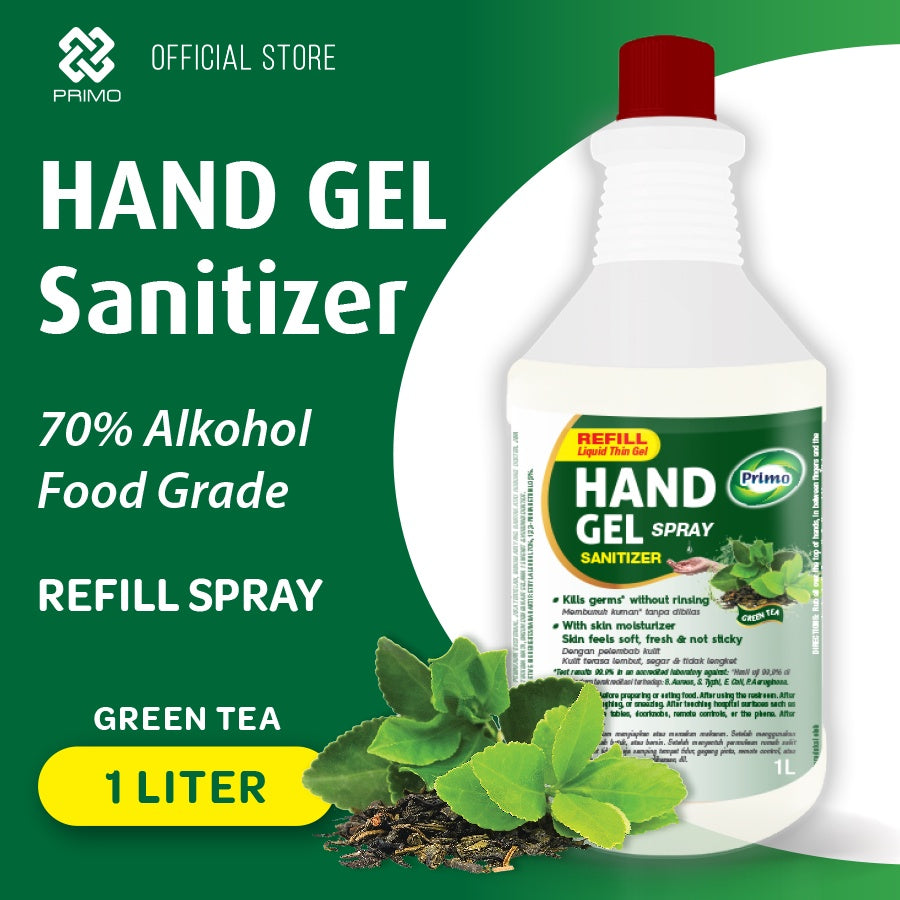 Cairan Pembersih Tangan Gel Tipis Greentea 1L Isi Ulang - antiseptik pembersih tangan tanpa bilas