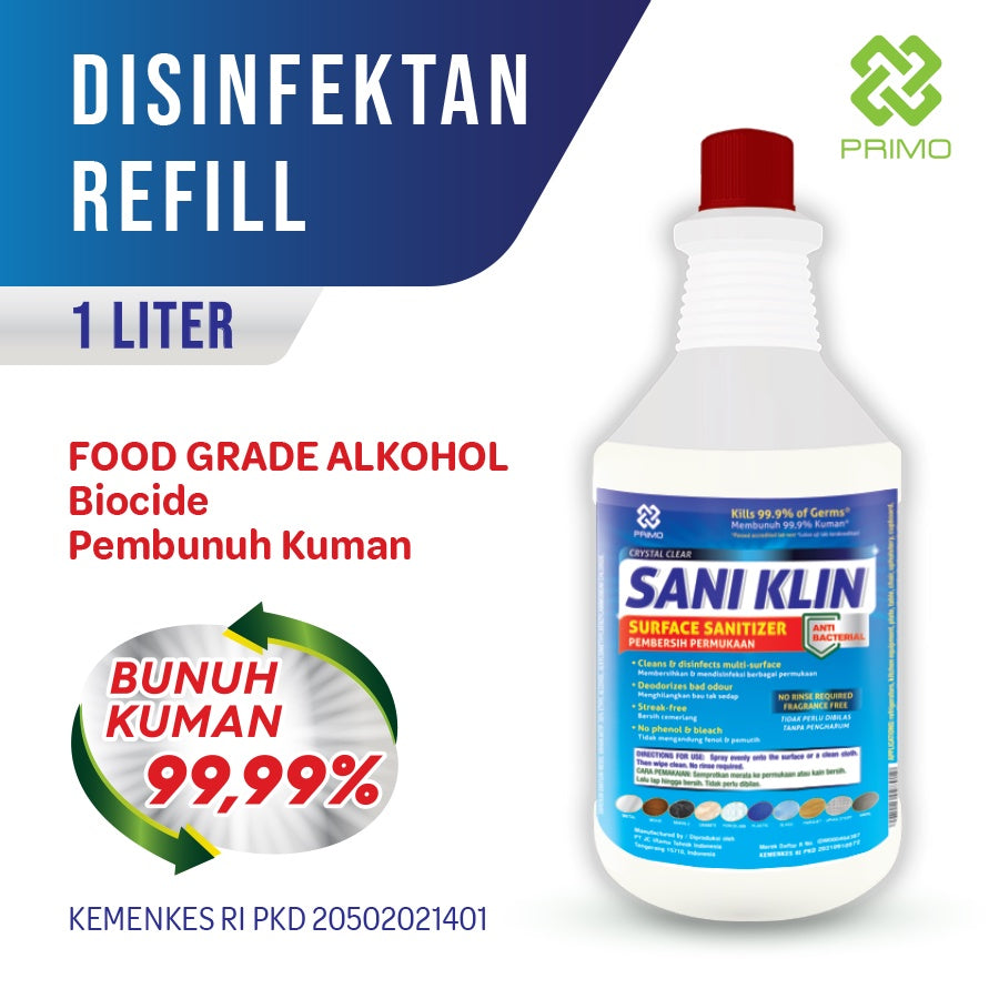 Saniklin Disinfektan Semprot 1L - Pembersih Kulkas Pembersih Permukaan Antiseptik