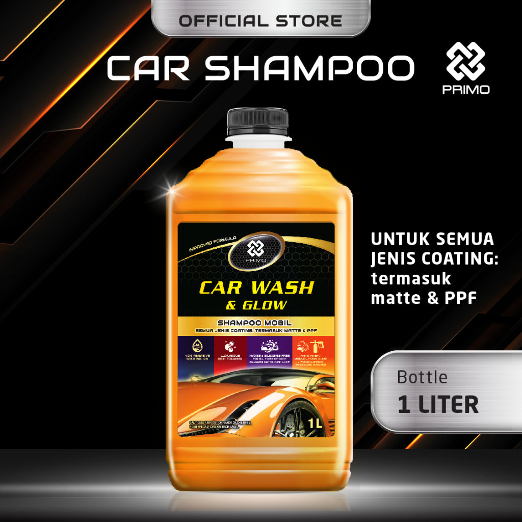 Car Wash & Glow 1L - Sampo Mobil Gold Class