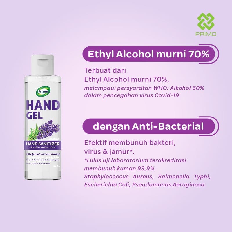 Hand Gel Sanitizer Lavender 60mL - antiseptik pembersih tangan tanpa bilas