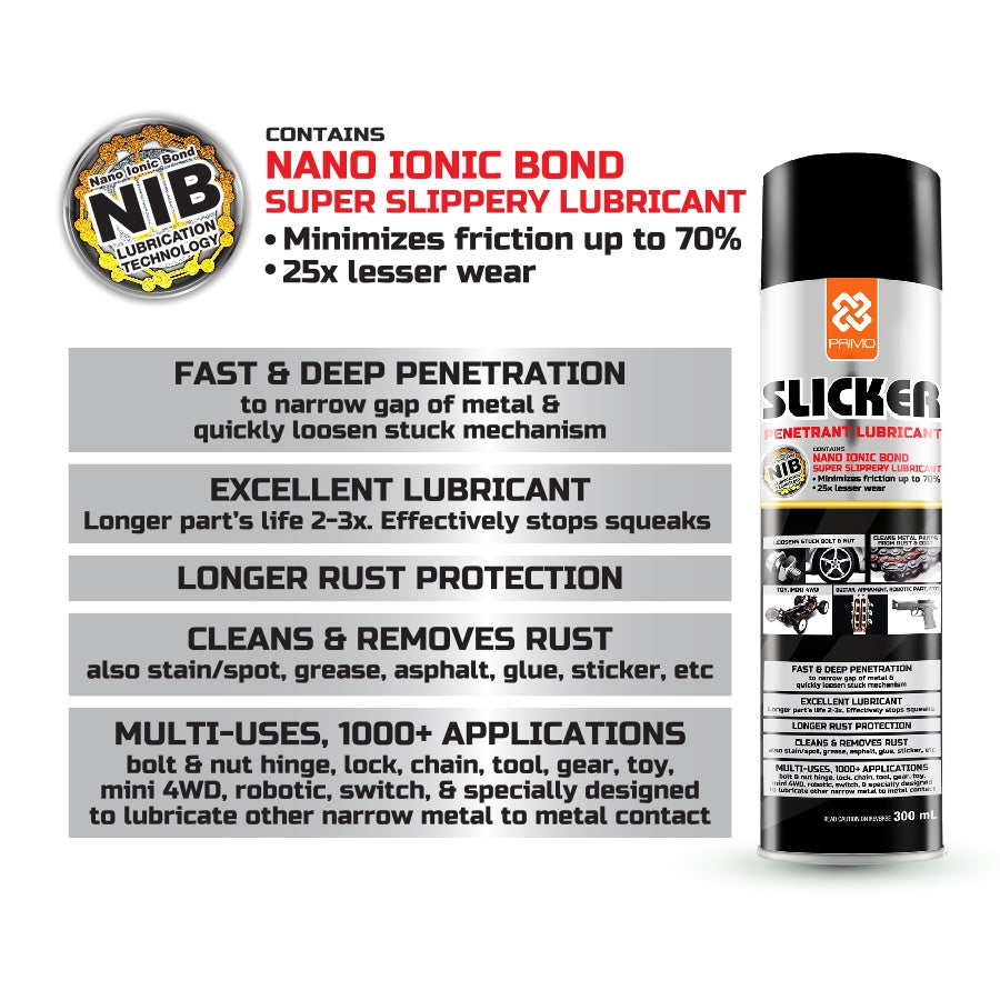 Slicker 300mL - Pelumas Super Licin Anti Karat Serbaguna (Semprotan Pelumas dengan NIB)