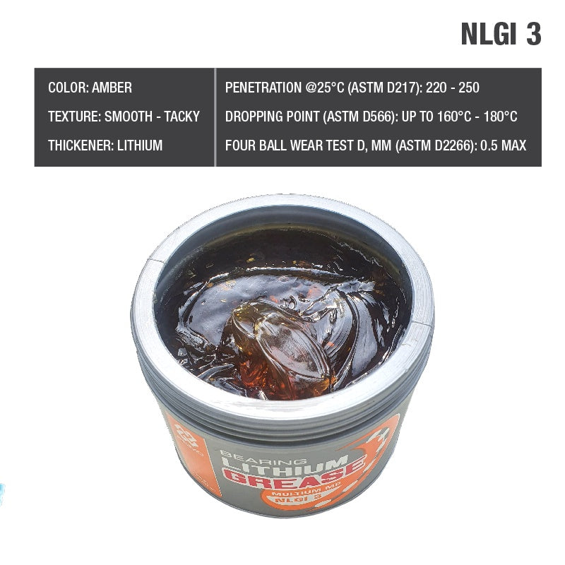 Multium MP#3 - Gemuk Lithium Serbaguna (NLGI 3) 454gr, Warna; Transparan