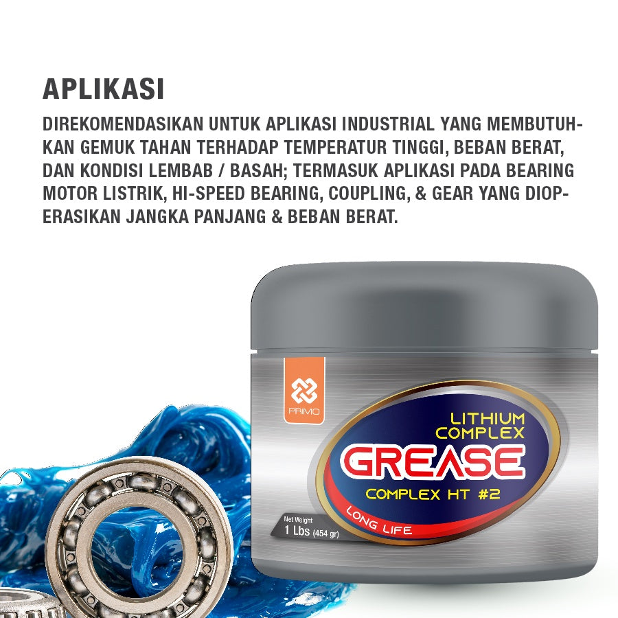 Complex HT Blue #2 - Gemuk Lithium Kompleks Suhu Tinggi & Tugas Berat (NLGI 2) 454gr