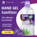 Hand Gel Sanitizer Lavender 1L Pump - antiseptik pembersih tangan tanpa bilas