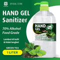 Hand Gel Sanitizer Greentea 1L Pump - antiseptik pembersih tangan tanpa bilas