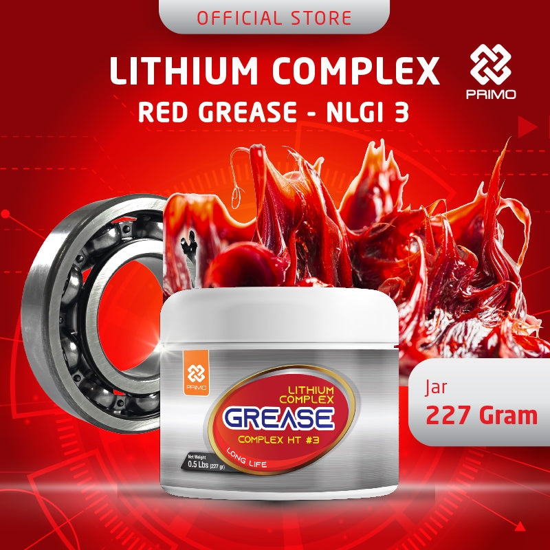 Gemuk Kompleks Lithium Suhu Tinggi & Tugas Berat HT Merah #3 - 227gr