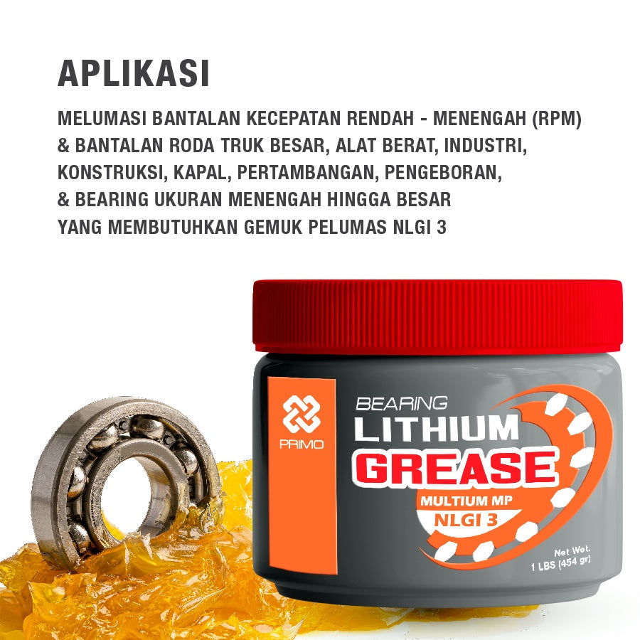 Multium MP#3 - Gemuk Lithium Serbaguna (NLGI 3) 454gr, Warna; Transparan