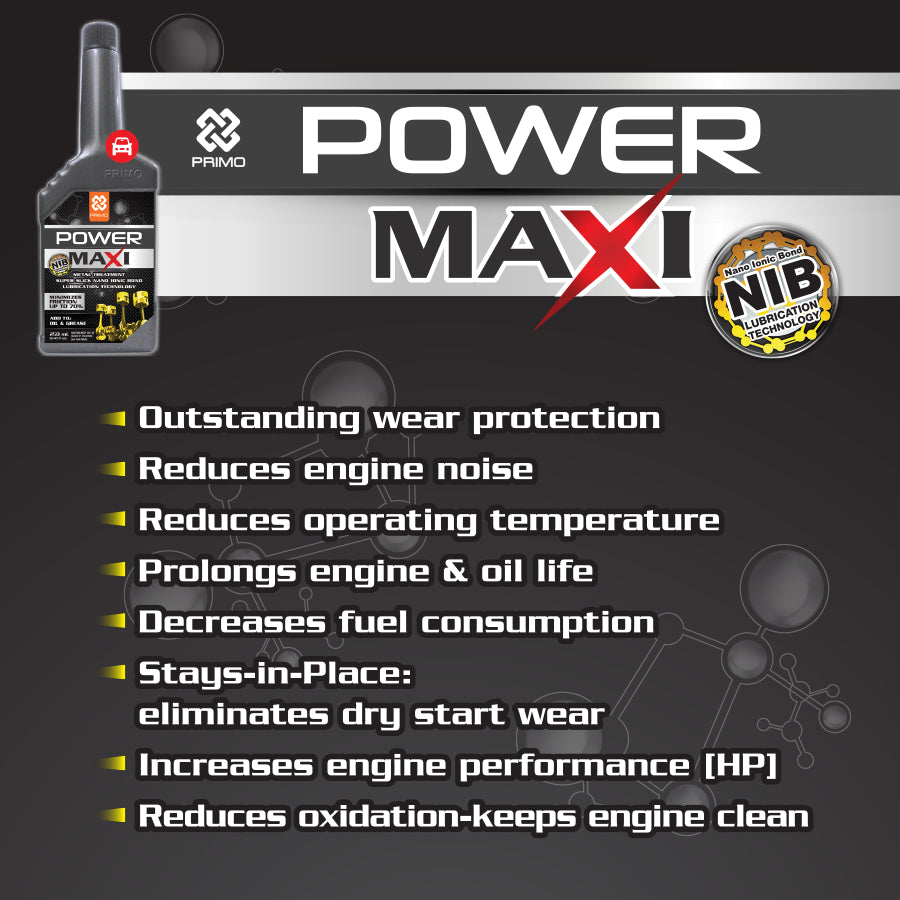 Powermaxi 250mL - Aditif Oli / Perawatan Logam dengan NIB (Nano Ionic Bond)