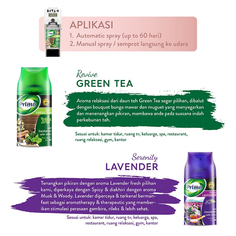 Refresh Matic 235ml Greentea - Air Refreshner Pengharum Ruangan