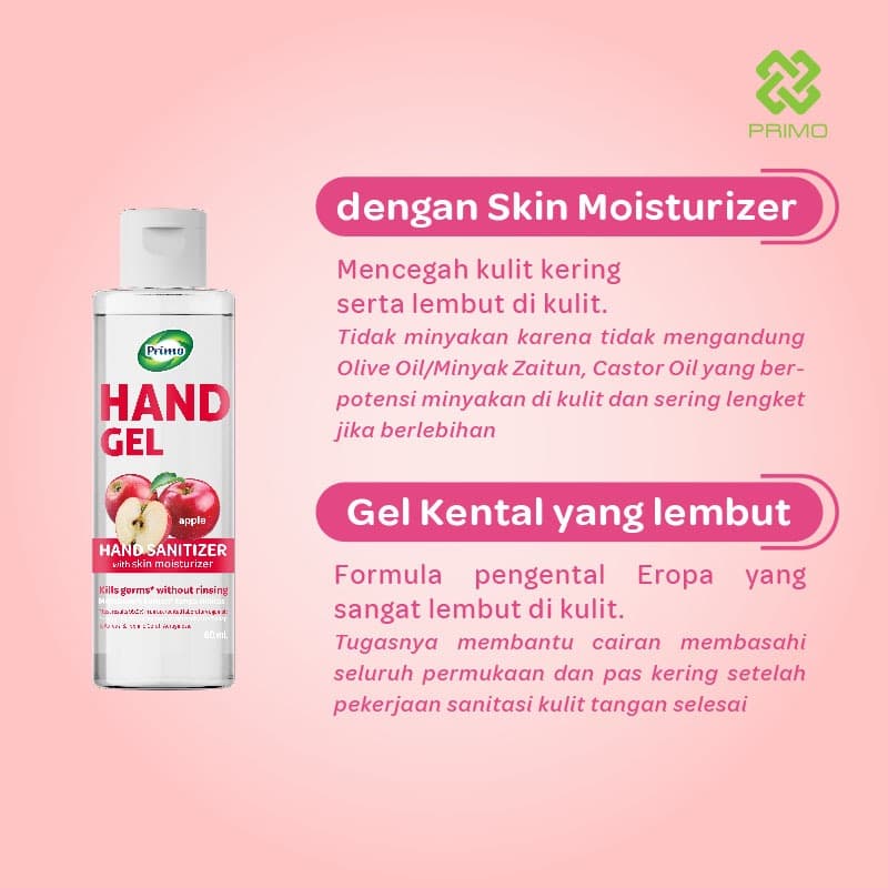 Hand Gel Sanitizer Apple 60mL - antiseptik pembersih tangan tanpa bilas
