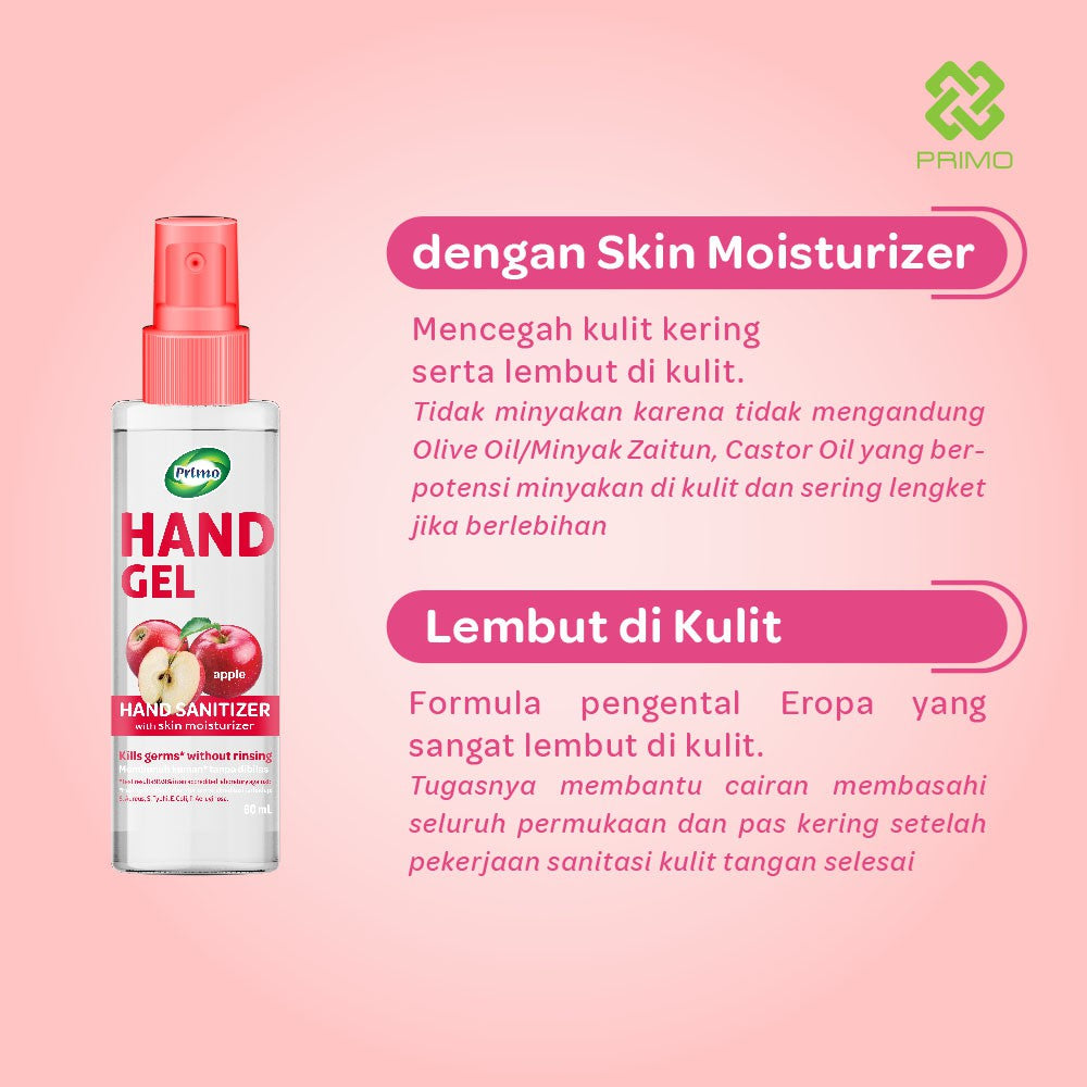 Cairan Hand Sanitizer Gel Tipis Apel 1L Pompa - antiseptik pembersih tangan tanpa bilas