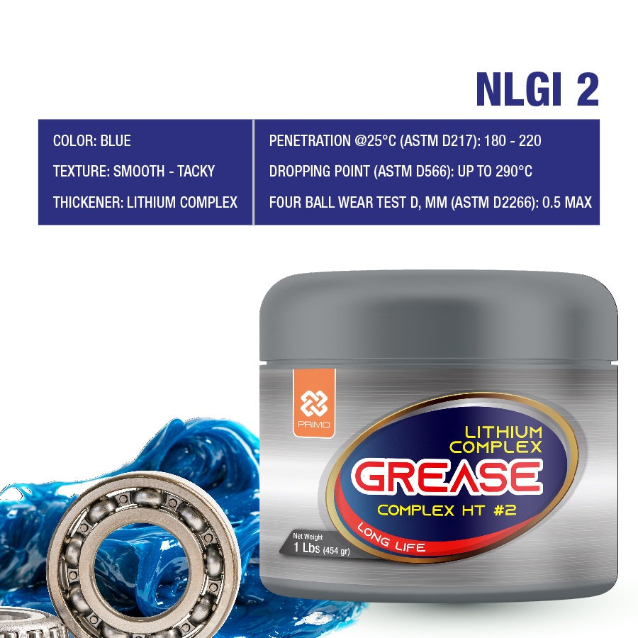 Complex HT Blue #2 - Gemuk Lithium Kompleks Suhu Tinggi & Tugas Berat (NLGI 2) 454gr