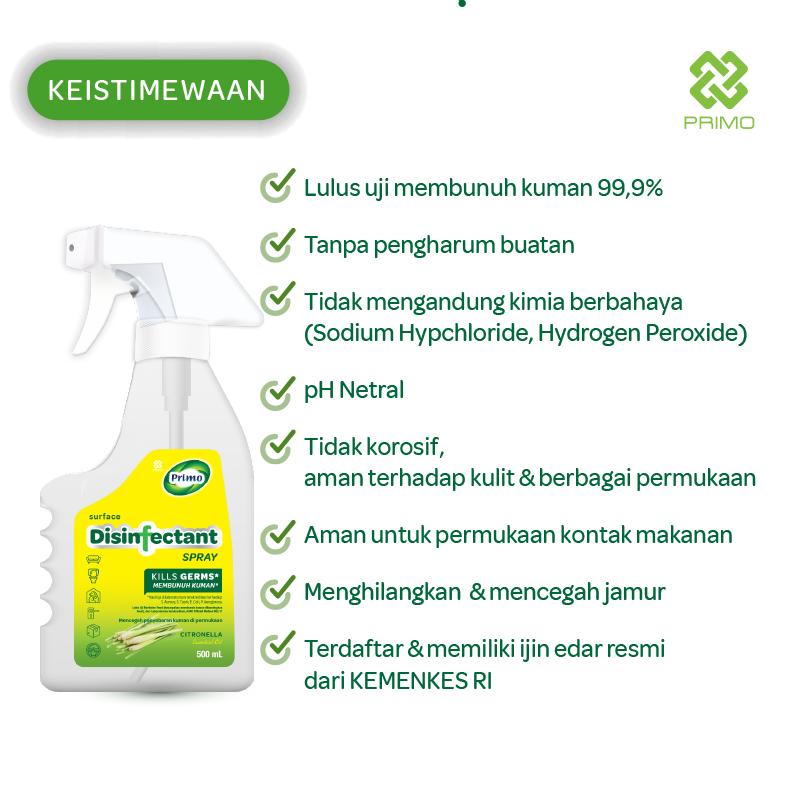 Disinfektan Semprot Udara Permukaan Sereh 500mL - Non Alkohol