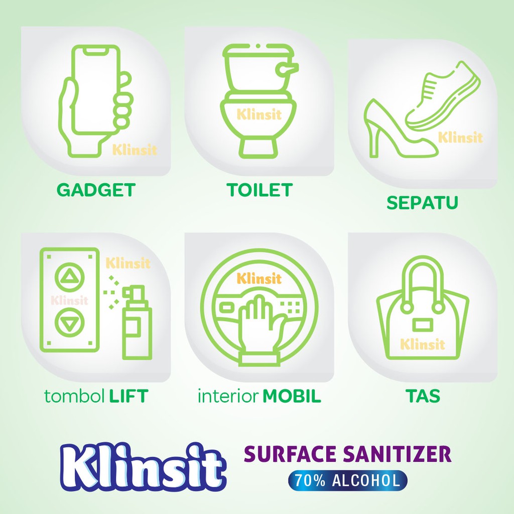 Semprotan Desinfektan Klinsit 500mL - Alkohol Food Grade 70%