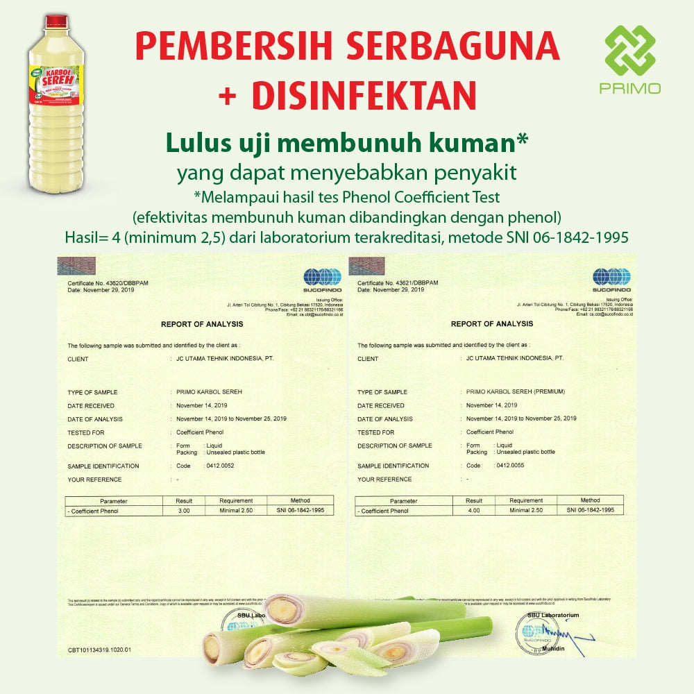 Karbol Sereh Premium Citronella 1500mL - Pembersih Serbaguna Disinfektan Anti Kuman