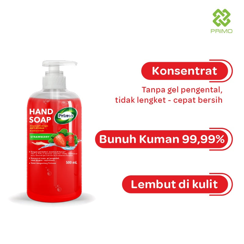 Handsoap Strawberry 500mL -  Sabun Cuci Tangan Anti Bacterial