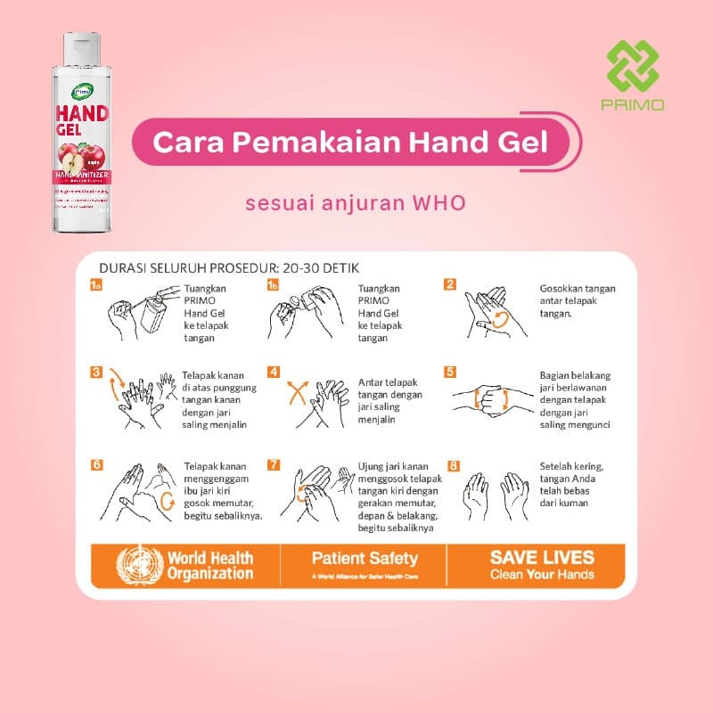 Hand Gel Sanitizer Apple 60mL - antiseptik pembersih tangan tanpa bilas
