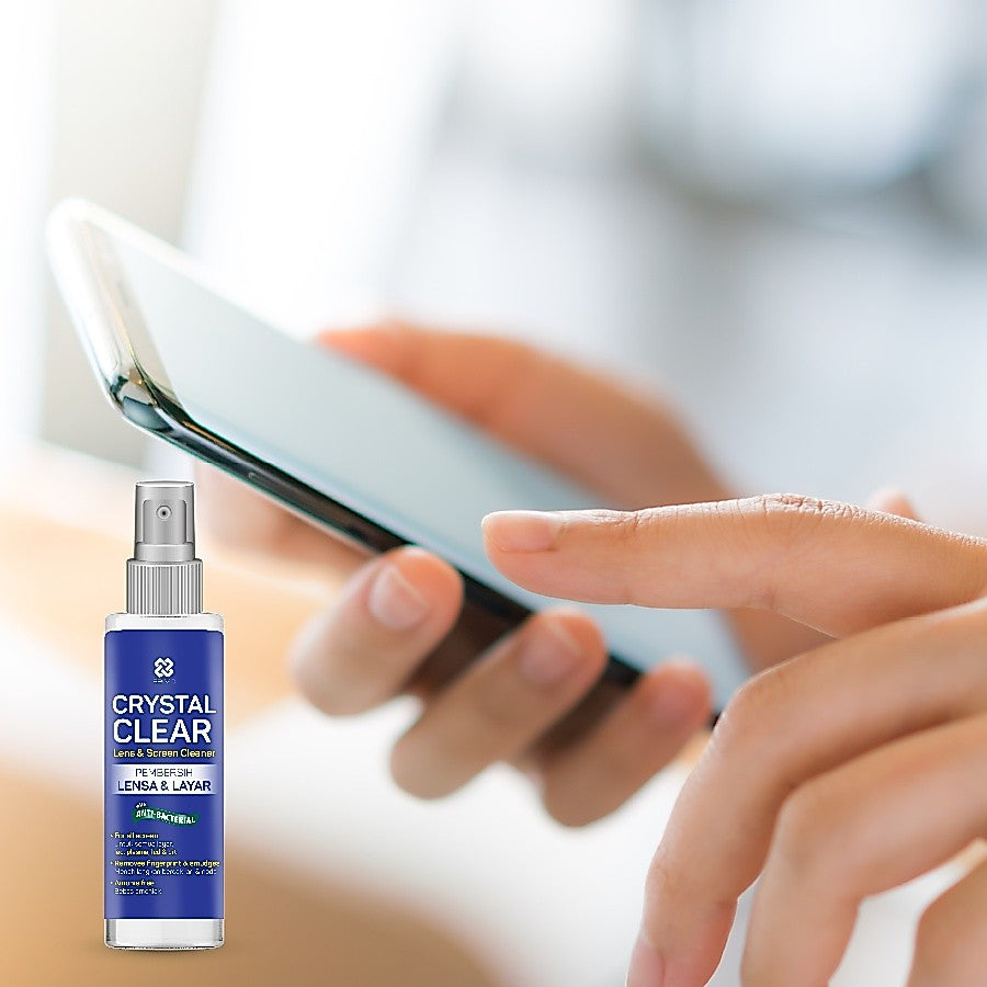 Crystal Clear Pembersih Gadget 60mL - Pembersih Gadget, Lensa, Layar, Disinfektan Antiseptik