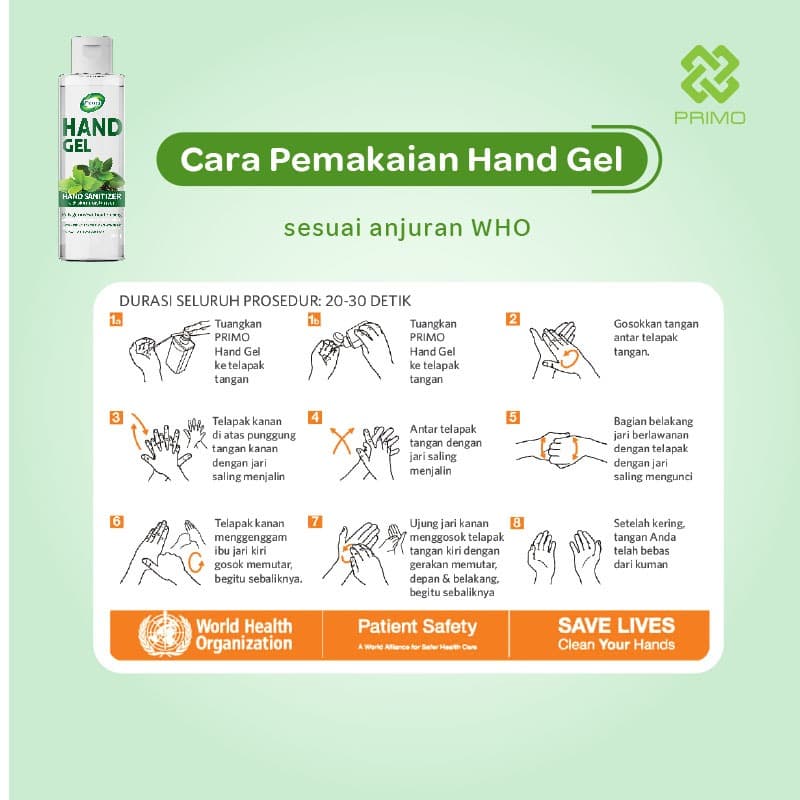 Hand Gel Sanitizer Greentea 60mL - antiseptik pembersih tangan tanpa bilas