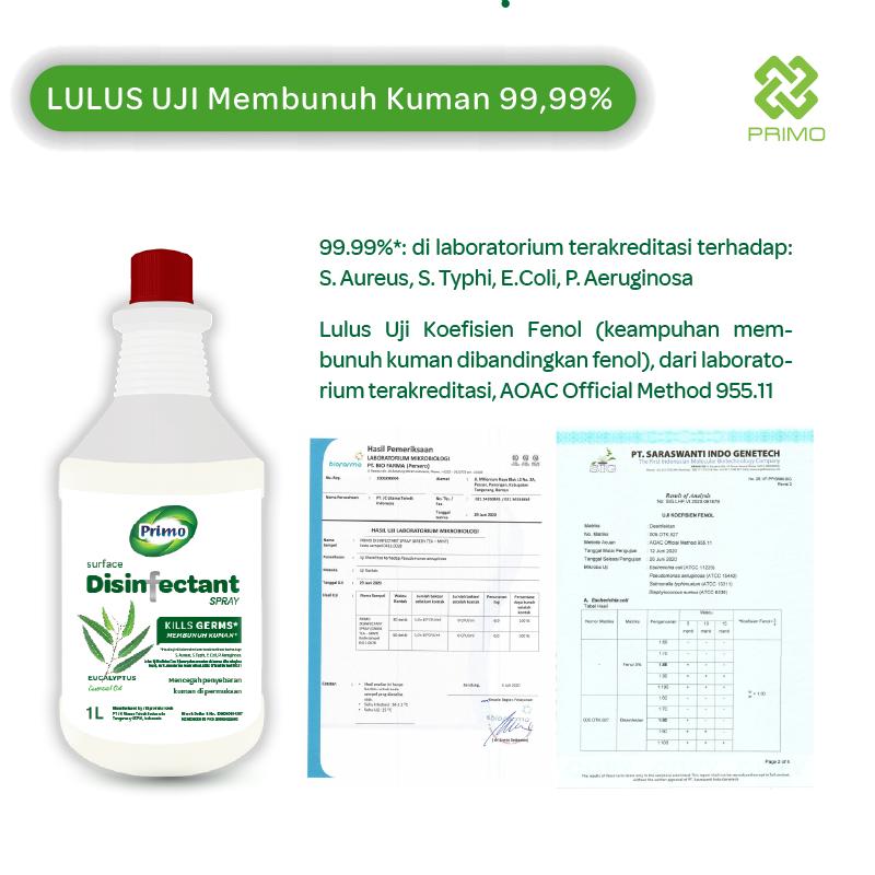 Disinfektan Semprot Permukaan Udara Eucalyptus 1L - Non Alkohol