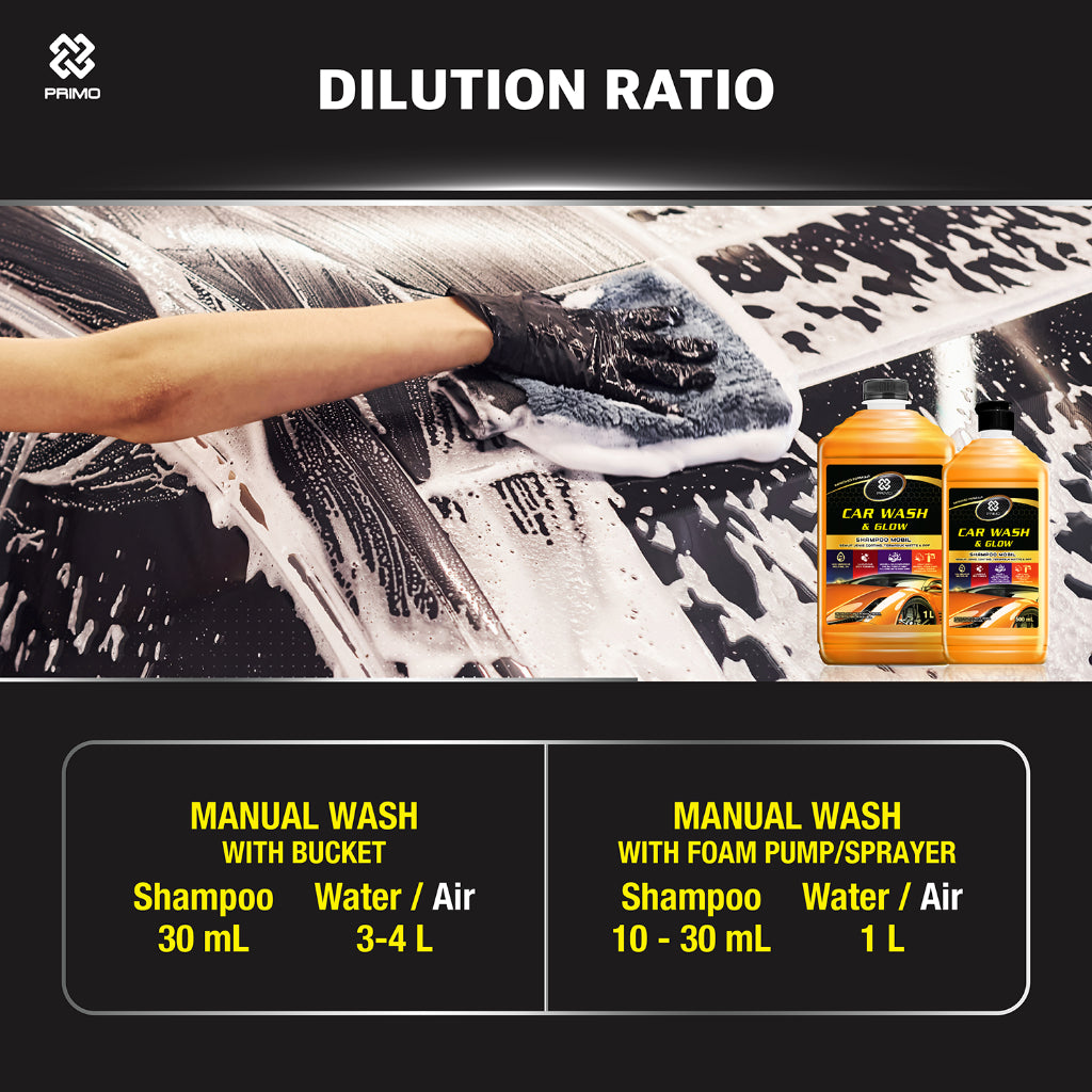 Car Wash & Glow 400mL - Car Shampoo Gold Class