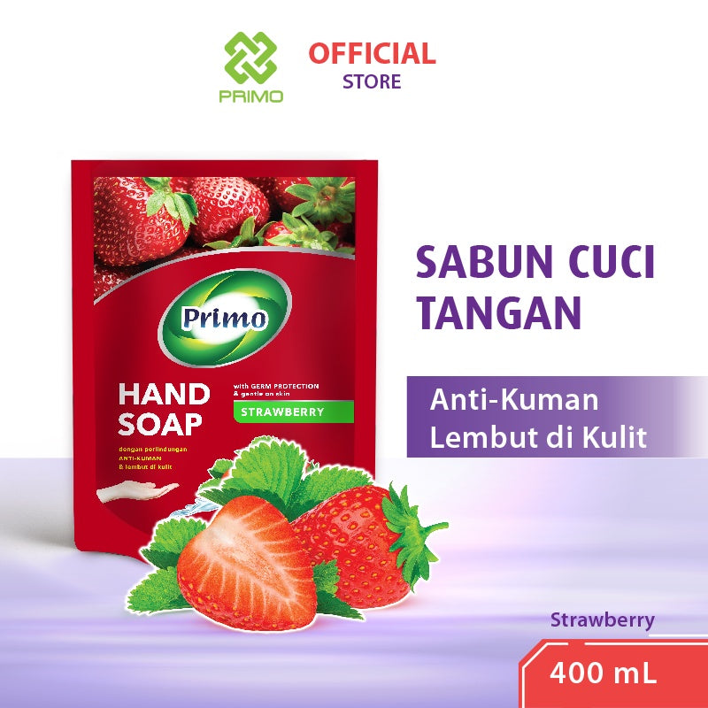 Handsoap Stroberi 400ml - Sabun Cuci Tangan Anti Bakteri