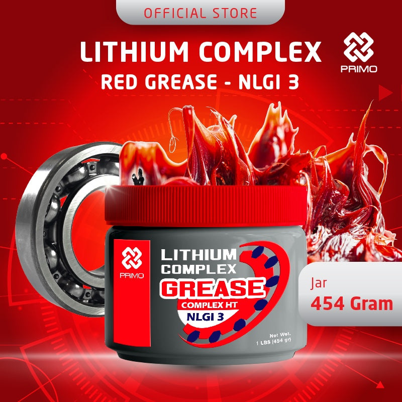 Gemuk Kompleks Litium Tahan Suhu Tinggi & Tugas Berat HT Merah #3 - 454gr