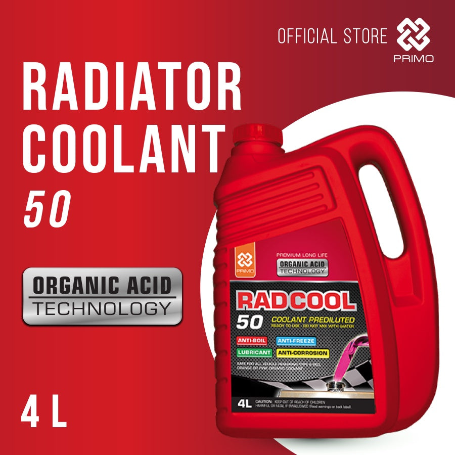PRIMO Rad Cool 50 Siap Pakai - Pendingin Radiator dengan Teknologi Asam Organik (OAT) 4L