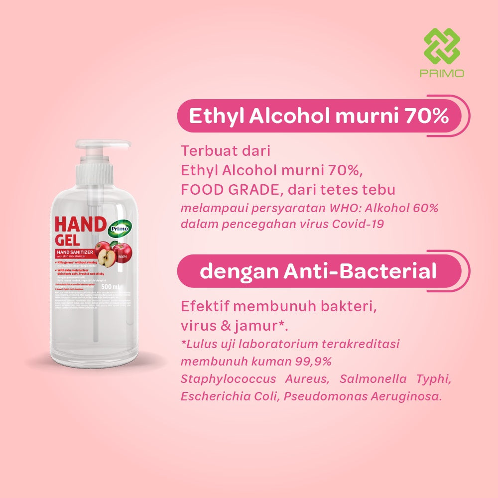 Hand Gel Sanitizer Apel 500mL - antiseptik pembersih tangan tanpa bilas