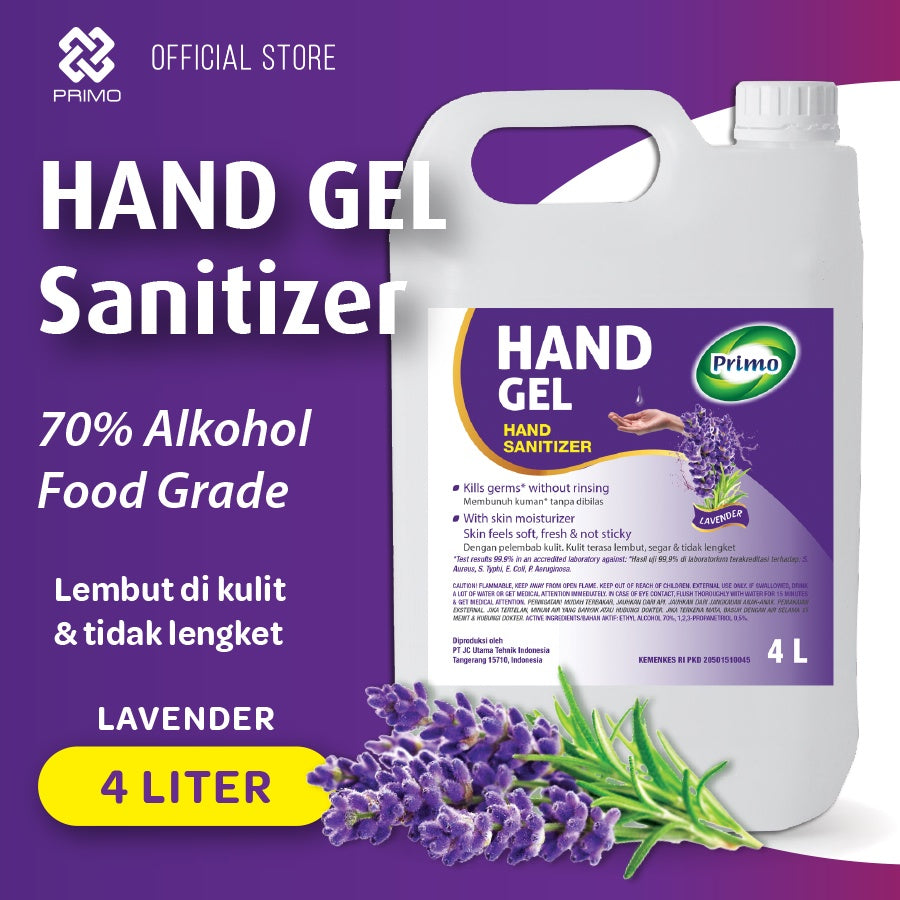 Hand Gel Sanitizer Lavender 4L - antiseptik pembersih tangan tanpa bilas