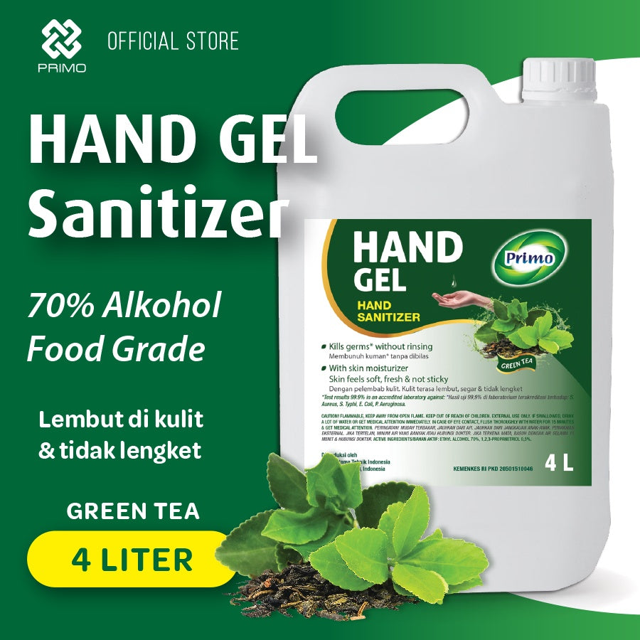 Hand Gel Sanitizer Greentea 4L - antiseptik pembersih tangan tanpa bilas