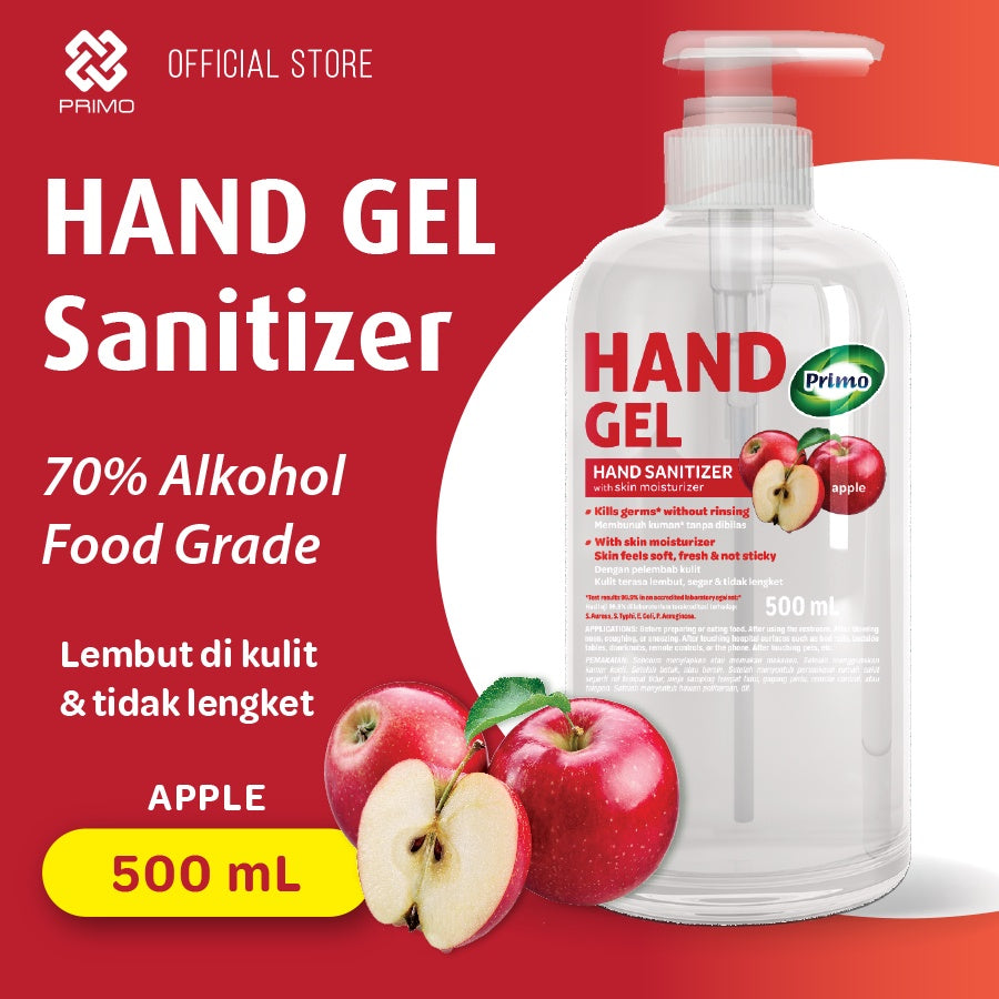 Hand Gel Sanitizer Apel 500mL - antiseptik pembersih tangan tanpa bilas