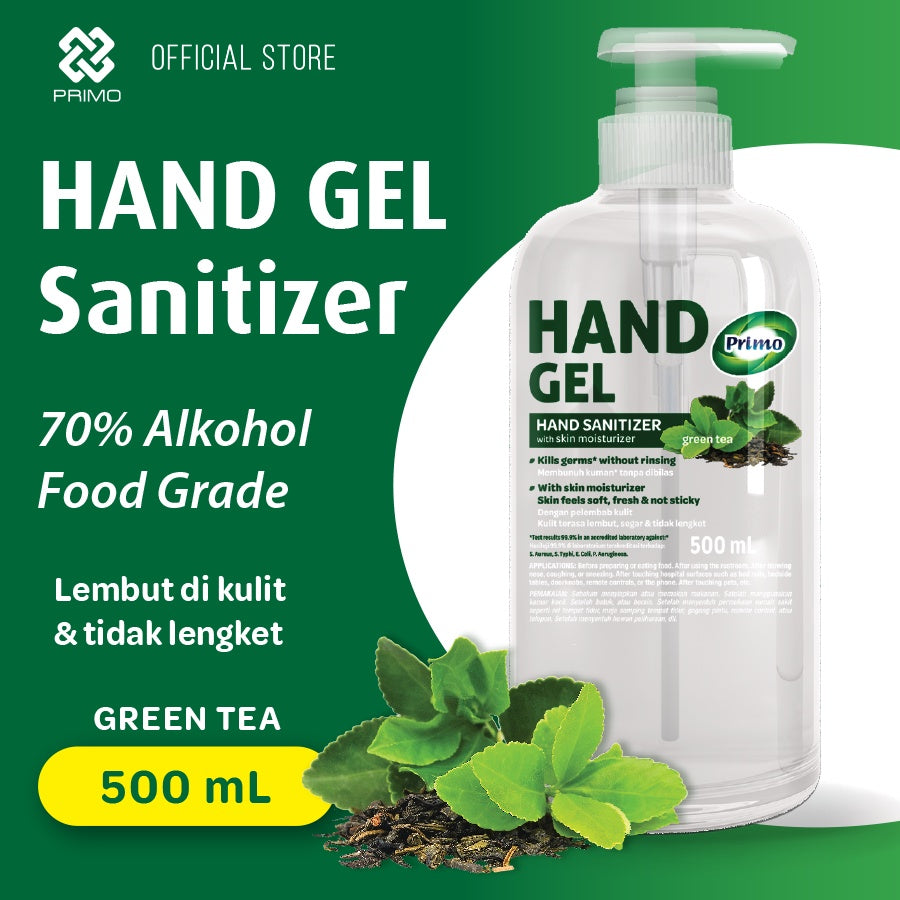Hand Gel Sanitizer Greentea 500mL - antiseptik pembersih tangan tanpa bilas