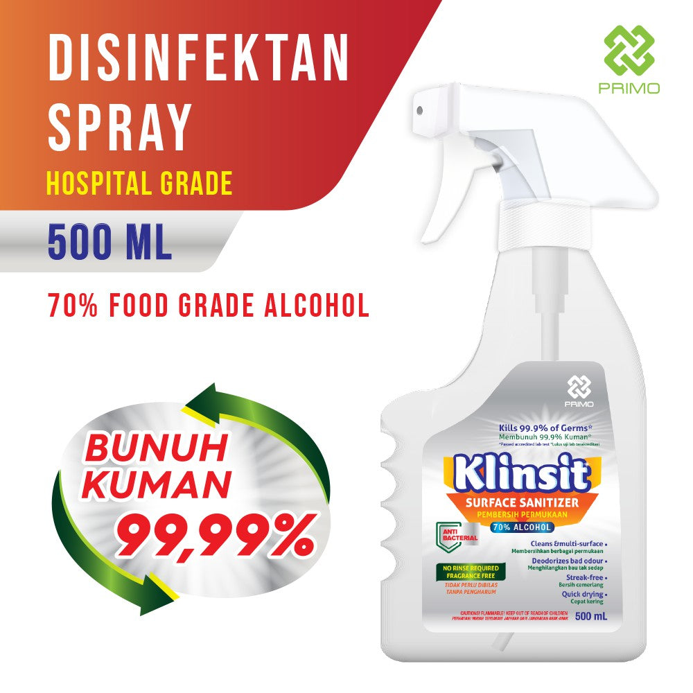 Semprotan Desinfektan Klinsit 500mL - Alkohol Food Grade 70%