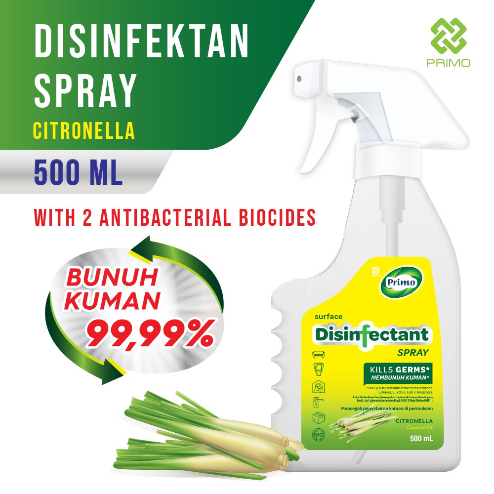 Disinfektan Semprot Udara Permukaan Sereh 500mL - Non Alkohol