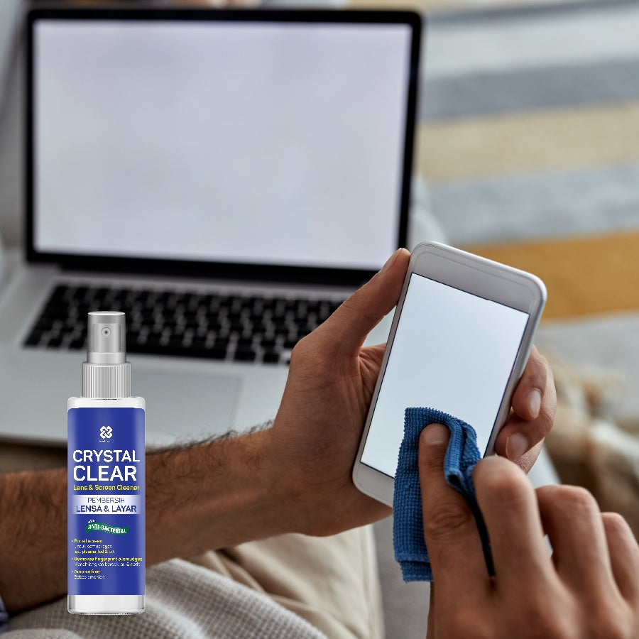 Crystal Clear Pembersih Gadget 60mL - Pembersih Gadget, Lensa, Layar, Disinfektan Antiseptik