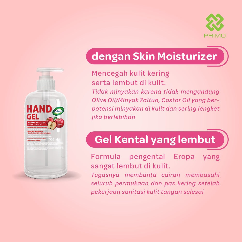 Hand Gel Sanitizer Apel 500mL - antiseptik pembersih tangan tanpa bilas