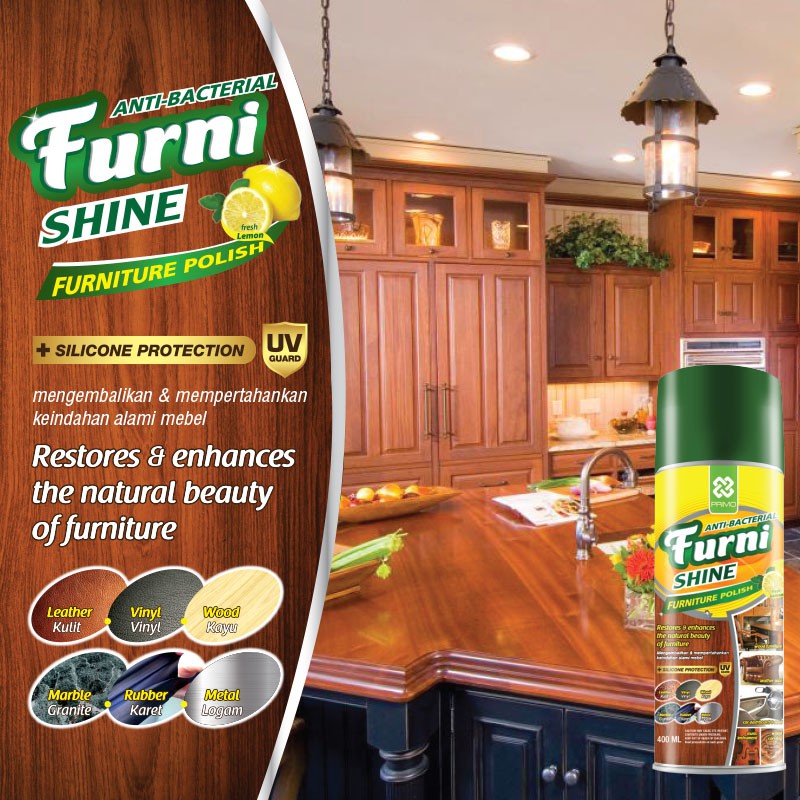 Furnishine 5L - Pembersih & Pengkilap Furniture dengan Antibacterial Disinfectant