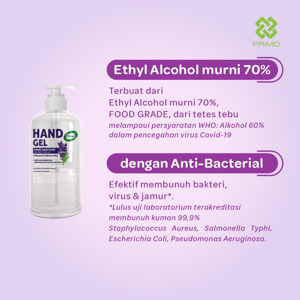 Hand Gel Sanitizer Lavender 500mL - antiseptik pembersih tangan tanpa bilas