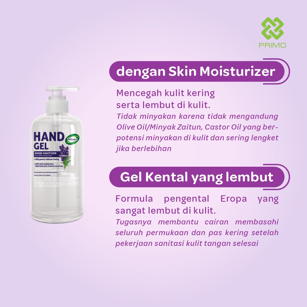 Hand Gel Sanitizer Lavender 500mL - antiseptik pembersih tangan tanpa bilas