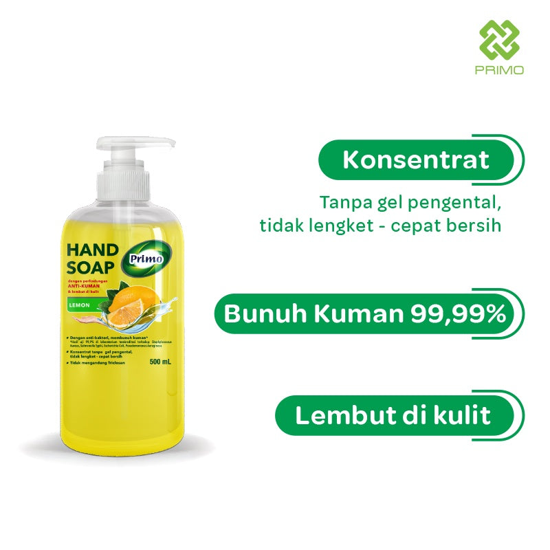 Handsoap Lemon 500mL -  Sabun Cuci Tangan Anti Bacterial
