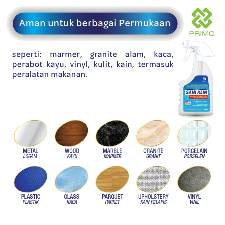 Saniklin Disinfectant Spray 4L - Pembersih Kulkas Surface Sanitizer Antiseptik