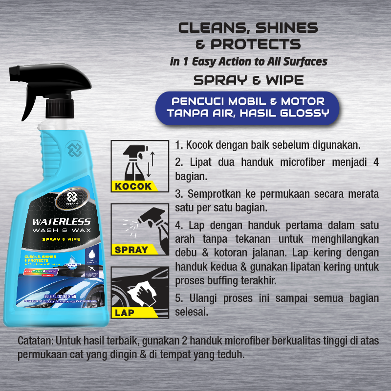 Waterless Wash & Wax Hidrofobik 610mL