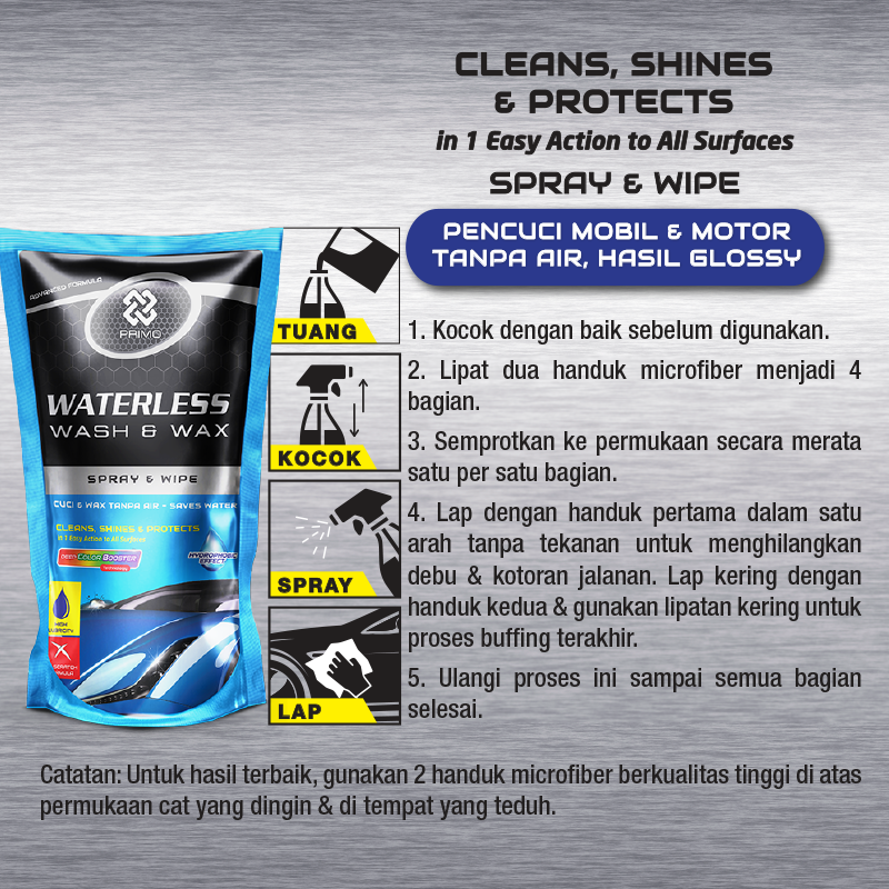 Pencuci & Pengilap Mobil Hidrofobik Tanpa Air 500mL