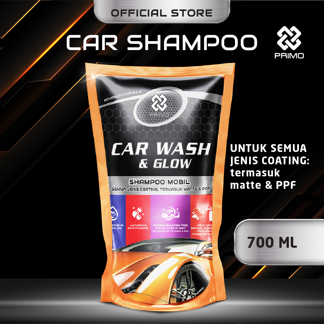 Pencuci Mobil & Kilau 700mL - Sampo Mobil Kelas Emas
