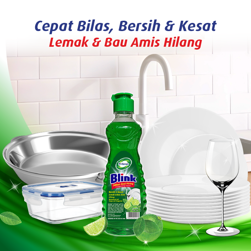 Blink Dishwashing 750mL - Lime Dishwashing Soap (Original Concentrate, No Thickeners)
