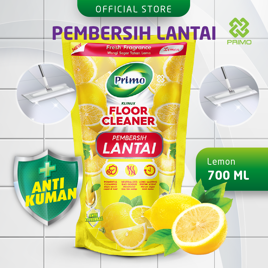 Pembersih Lantai Lemon 700mL - Pembersih Lantai Anti Bakteri