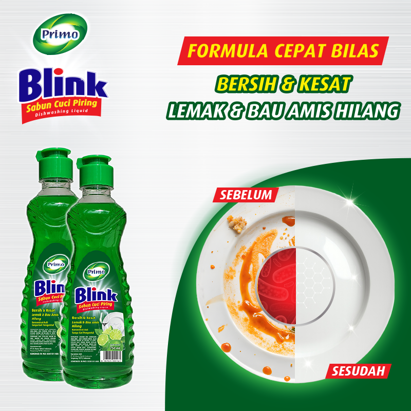 Blink Dishwashing 750mL - Lime Dishwashing Soap (Original Concentrate, No Thickeners)